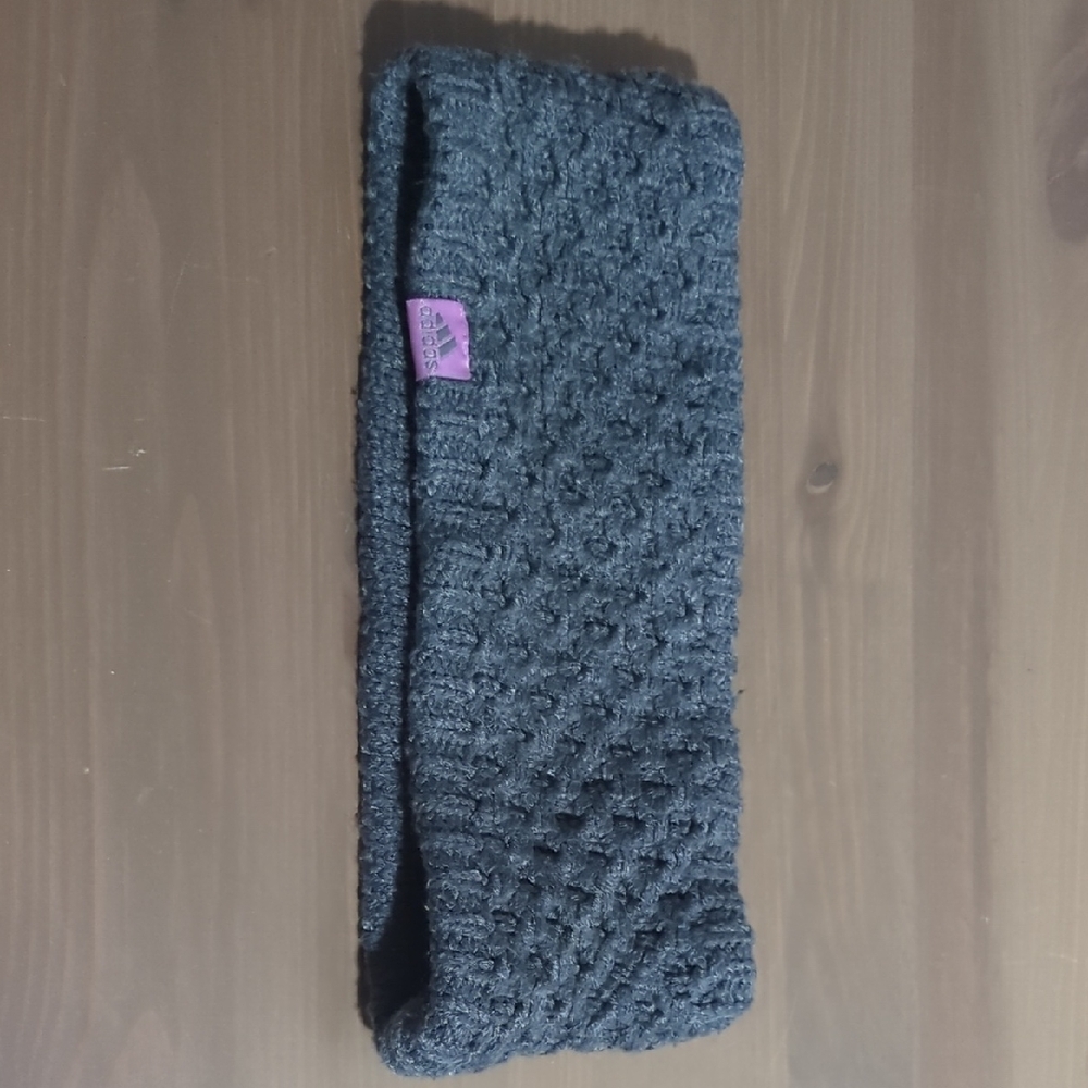 Adidas Fleece Lined Gray Knit Headband